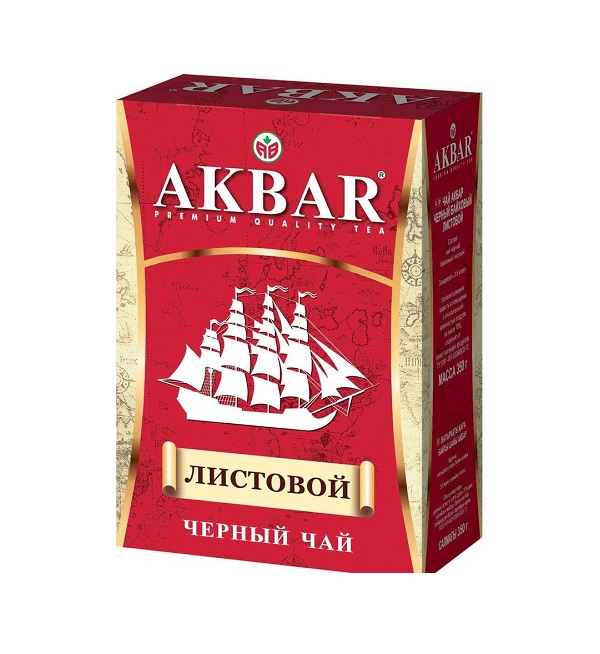 Чай АКБАР КОРАБЛЬ 90 г черный крупнолистовой *30