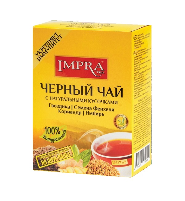Чай ИМПРА 90 г для укрепления иммунитета черный с натуральными специями *30