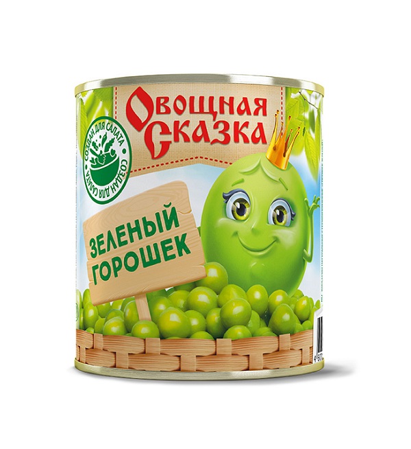 Горошек зеленый консервированный ОВОЩНАЯ СКАЗКА 310 г ж/б *15