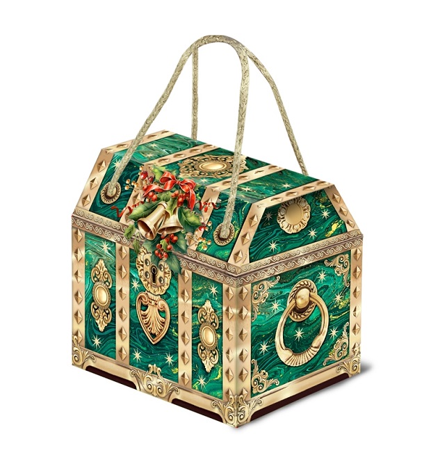 Набор кондитерский № 846 Чемоданчик Малахитовая шкатулка 800 г