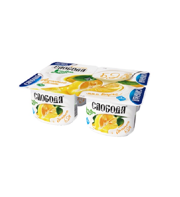 Йогурт СЛОБОДА БИО 125 г 5,2% с лимоном *8