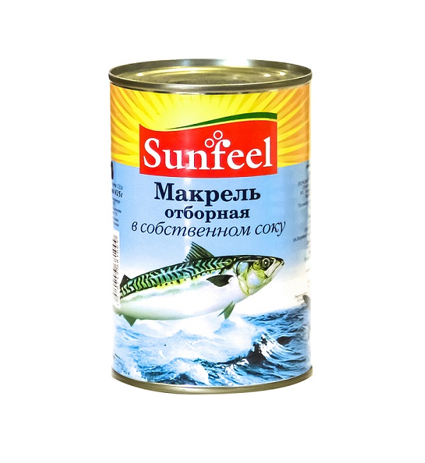 Макрель САН ФИЛ 425 г в собственном соку *24