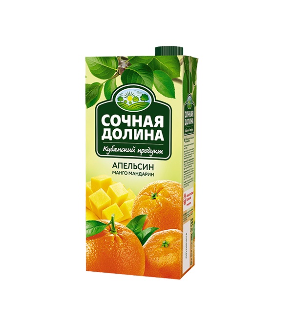 Напиток сокосодержащий СОЧНАЯ ДОЛИНА 0,95 л апельсин, манго, мандарин *12