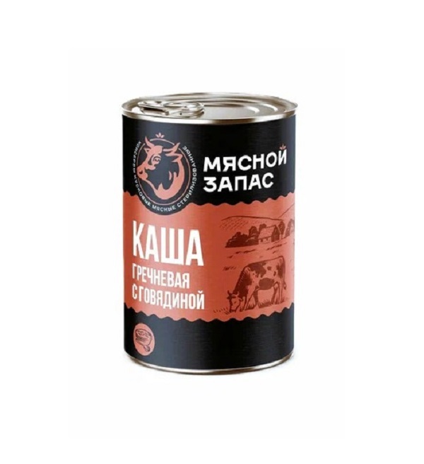 Каша МЯСНОЙ ЗАПАС 340 г гречневая с говядиной СТО *24