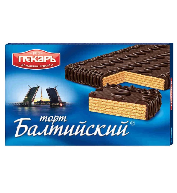 Торт БАЛТИЙСКИЙ 320 г вафельный (Пекарь) *12