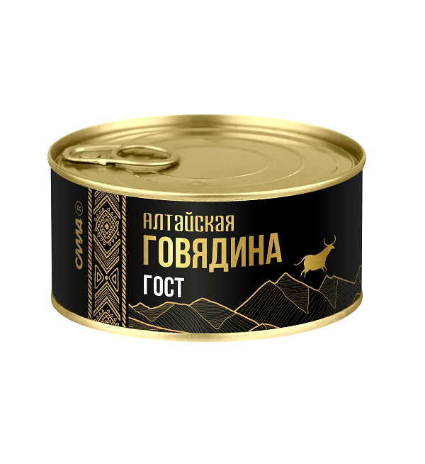 Говядина АЛТАЙСКАЯ СИЛА 325 г тушеная в/с ГОСТ *12