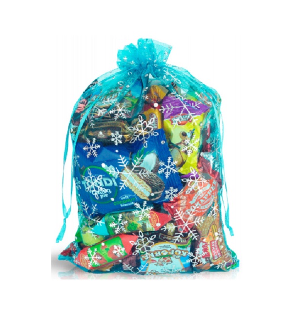 Набор кондитерский № 848 Мешочек Новогодняя снежинка (органза) 800 г