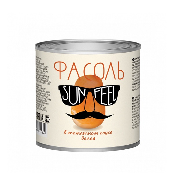 Фасоль САН ФИЛ 425 мл белая в томатном соусе *12