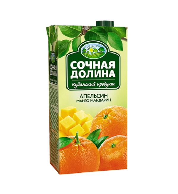 Напиток сокосодержащий СОЧНАЯ ДОЛИНА 1,93 л Апельсин, манго, мандарин *6