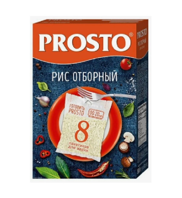 Рис PROSTO 500 г (8 пак*62.5 г) Отборный 1с *12