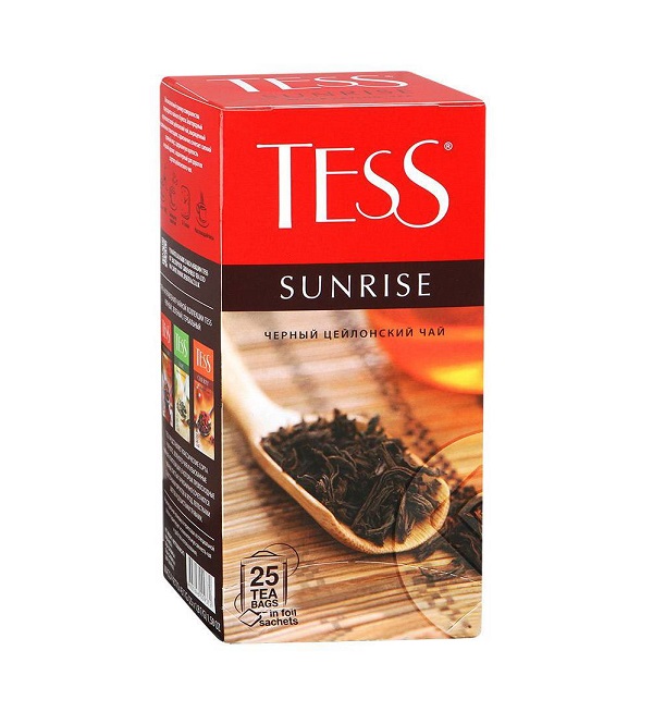 Чай ТЕСС 25 пакетиков Санрайз черный *10