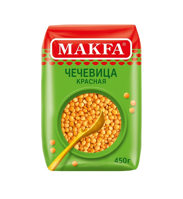 Чечевица МАКФА 450 г красная СТО *6
