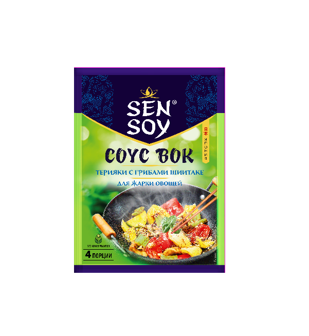 Соус СЭН СОЙ ВОК Терияки с грибами шиитаке для жарки овощей 80 г*15