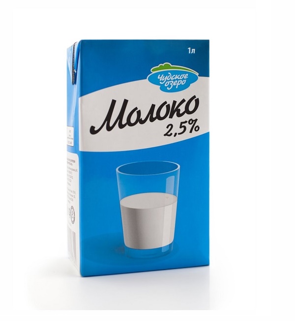 Молоко питьевое ЧУДСКОЕ ОЗЕРО 1 л 2,5% ультрапастеризованное *12