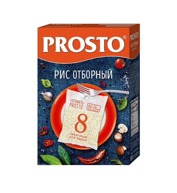 Рис PROSTO Отборный 500 г (8 пакетиков) 1/с ТУ *12