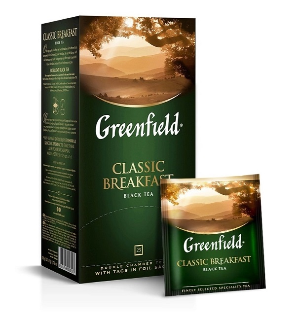 Чай ГРИНФИЛД 25 пакетиков Брекфаст классик *10