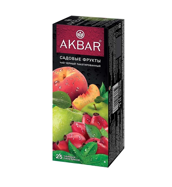 Чай АКБАР 25 пакетиков с ароматом садовых фруктов * 24