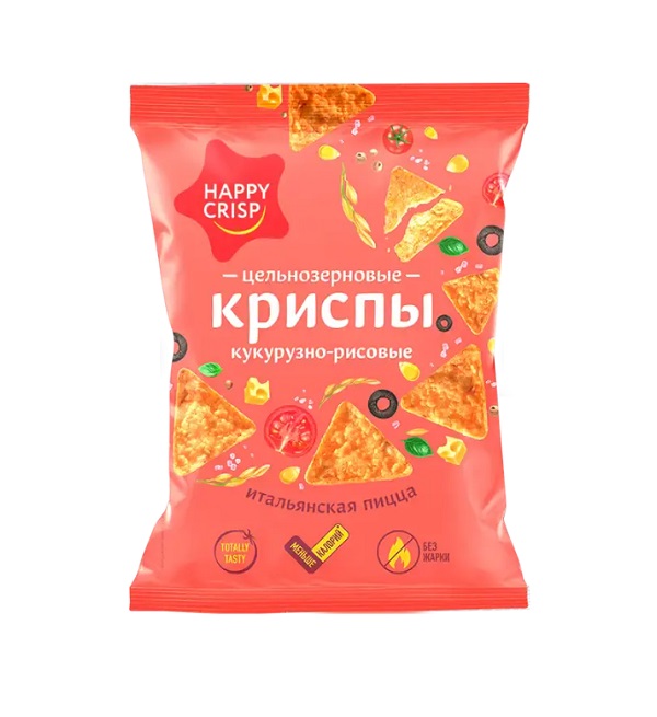 Криспы кукурузно-рисовые ХЭППИ КРИСП 50 г Итальянская пицца *18