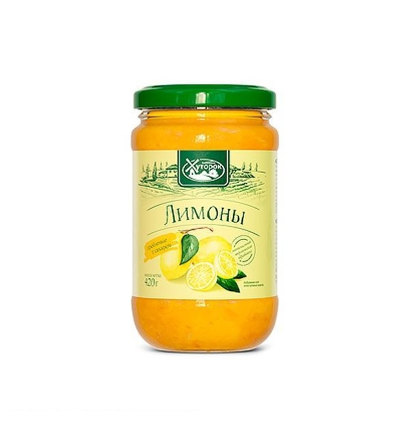 Лимоны БАБУШКИН ХУТОРОК 420 г дробленые с сахаром *12