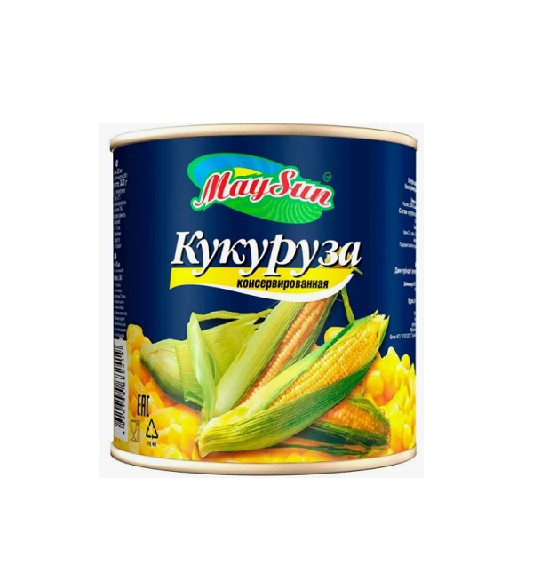 Кукуруза консервированная МАЙСАН 340 г сладкая *24
