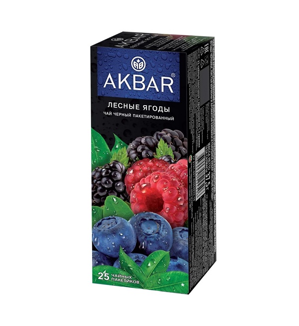 Чай АКБАР 25 пакетиков с лесными ягодами * 24