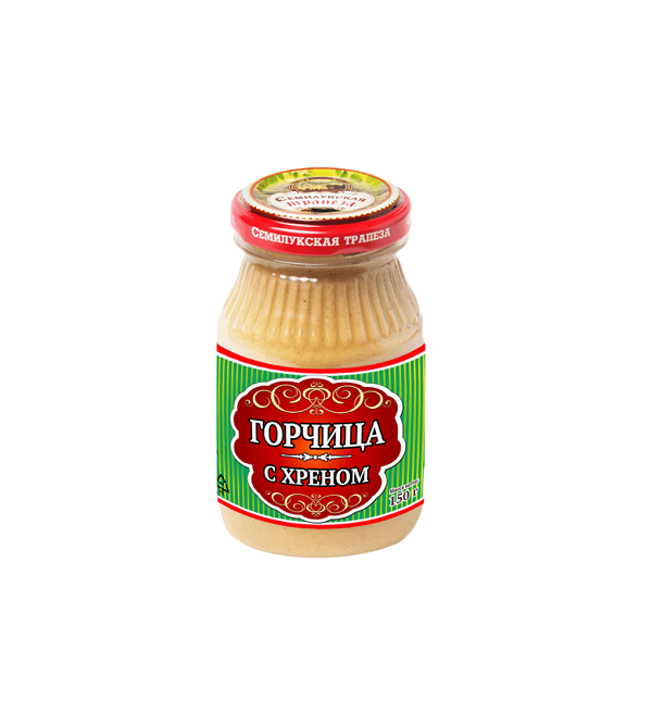 Горчица СЕМИЛУКСКАЯ ТРАПЕЗА 150 г с хреном *18