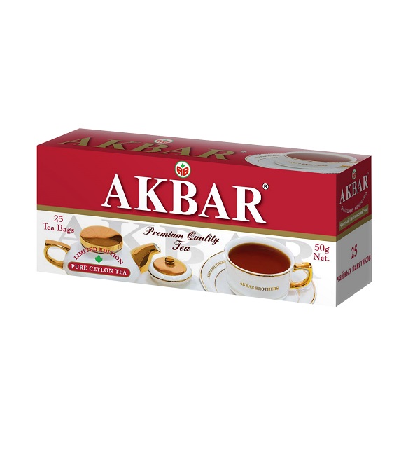 Чай АКБАР 25 пакетиков с ниткой, Limited Edition черный *24