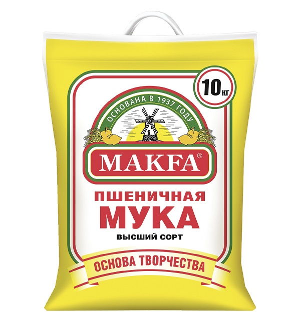 Мука МАКФА 10 кг хлебопекарная в/с пшеничная ГОСТ