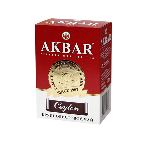 Чай АКБАР 100 г цейлонский крупнолистовой *14