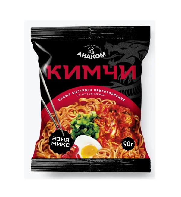 Лапша быстрого приготовления АНАКОМ АЗИЯ МИКС 90 г кимчи *40