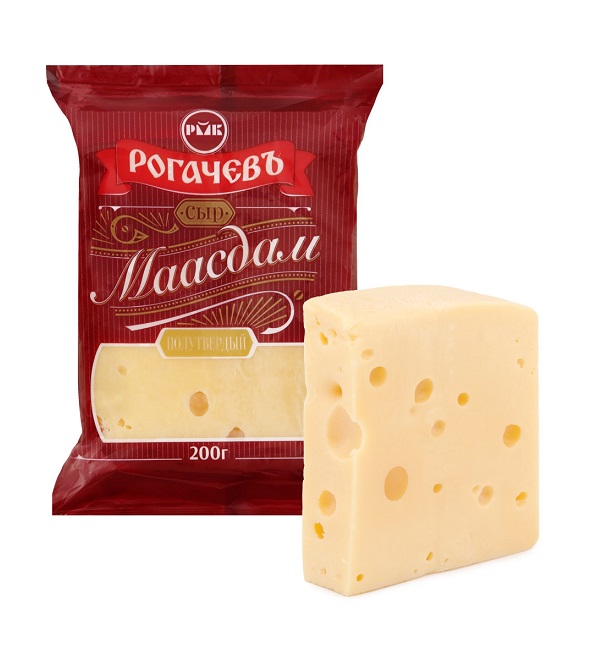 Сыр РОГАЧЕВ 200 г 45% Маасдам *10