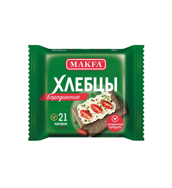 Хлебцы МАКФА бородинские запеченные 60 г *20