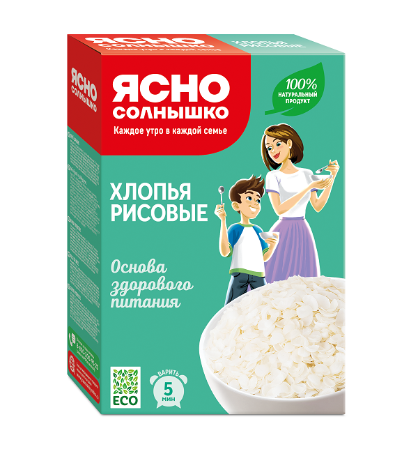 Хлопья ЯСНО СОЛНЫШКО 375 г рисовые *9