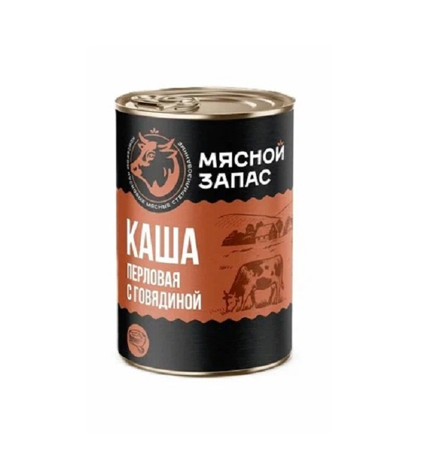 Каша МЯСНОЙ ЗАПАС 340 г перловая с говядиной СТО *24