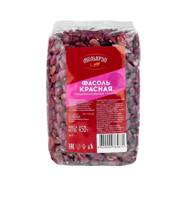 Фасоль МЕЛЬКРУП-БЛАГАЯ 450 г красная (2 тип) ГОСТ 1/с *10