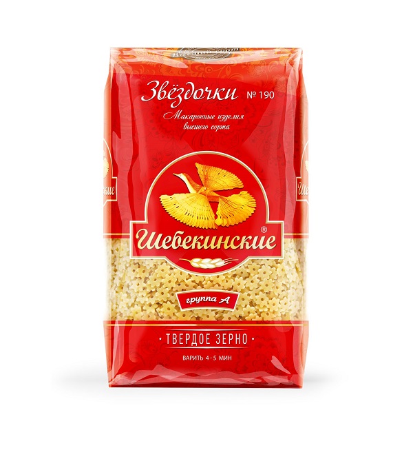 Макароны ШЕБЕКИНСКИЕ гр.А 450 г Фигурки звездочки *20