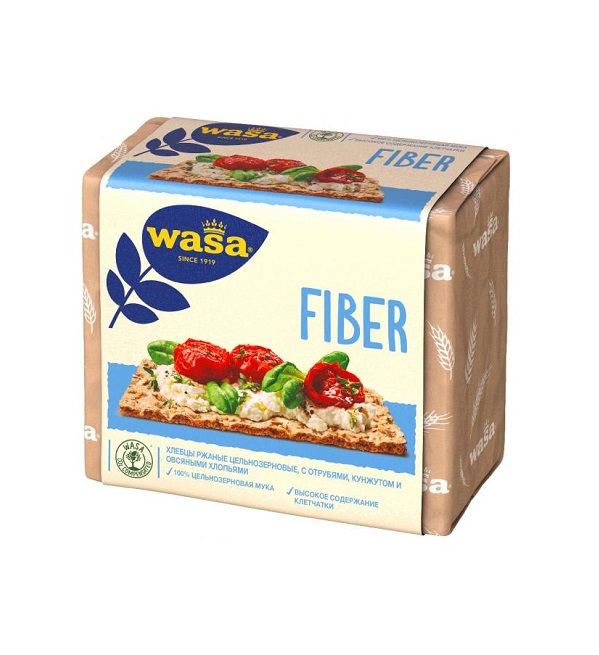 Хлебцы ВАСА 230 г ржаные цельнозерновые с отрубями, кунжутом и овсяными хлопьями *12