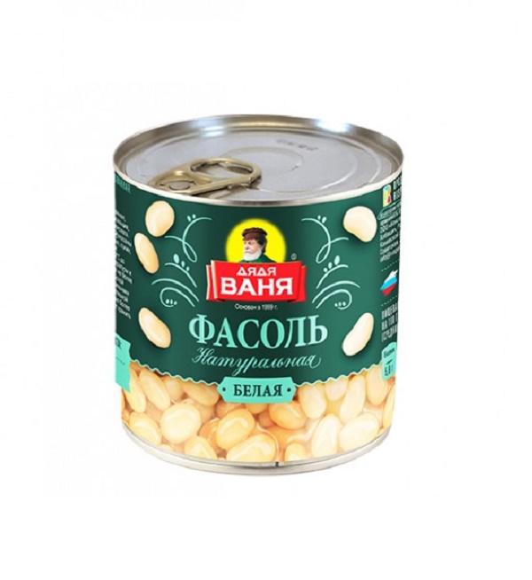 Фасоль ДЯДЯ ВАНЯ 400 г Белая в собственном соку *12