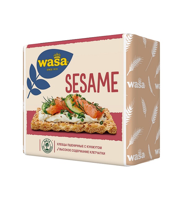 Хлебцы ВАСА 200 г пшеничные с кунжутом *12