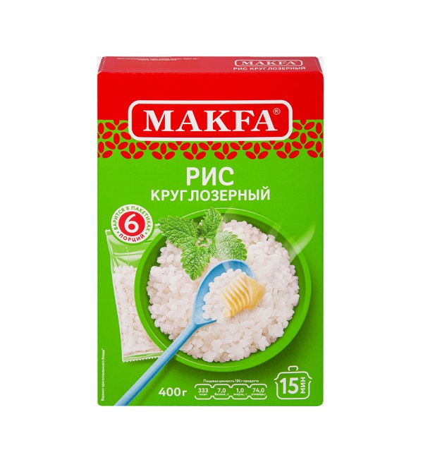 Рис МАКФА 400 г (6 пак) круглый *9
