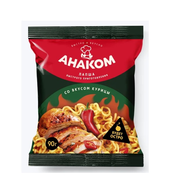 Лапша быстрого приготовления АНАКОМ 90 г острая курица *40
