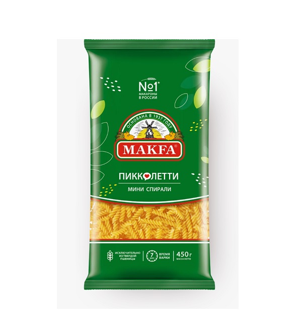 Макароны МАКФА гр.А 450 г Мини Спирали *20