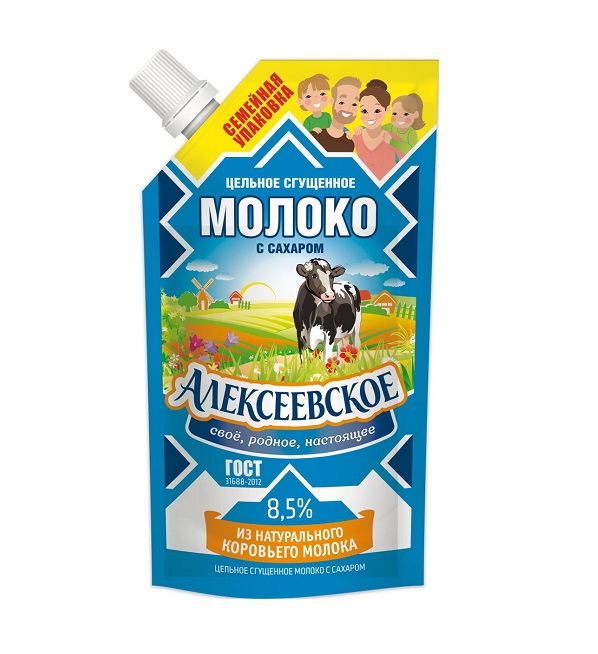 Молоко сгущенное с сахаром "Алексеевское" 650 г