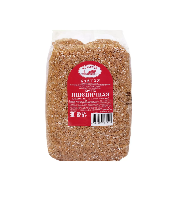 Пшеничка МЕЛЬКРУП-БЛАГАЯ 600 г дробленая ТУ *12