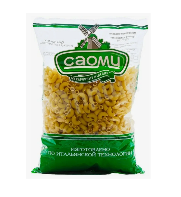 Макароны САОМИ гр.В 900 г Рожки №8 *12