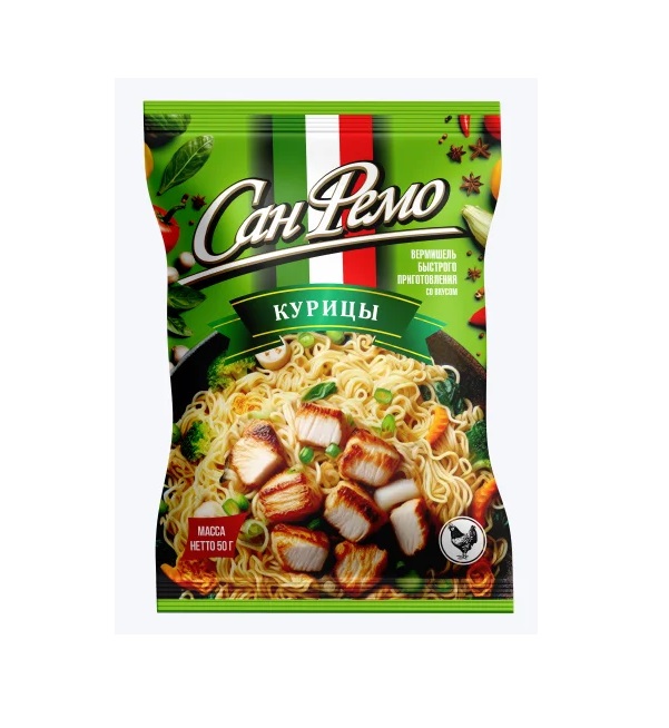 Вермишель быстрого приготовления САН ФЕМО 50 г со вкусом курицы *80