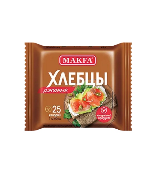 Хлебцы МАКФА 60 г Ржаные запеченные *20