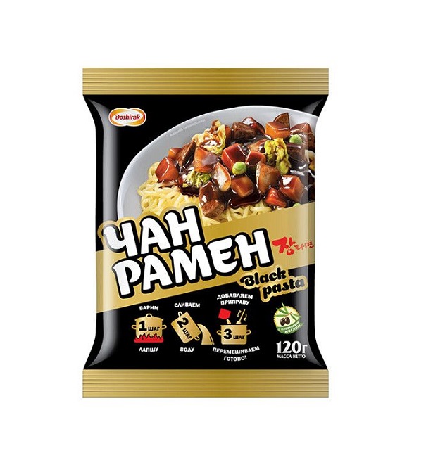 Лапша для варки ДОШИРАК Чан Рамен 120 г блэк паста *20
