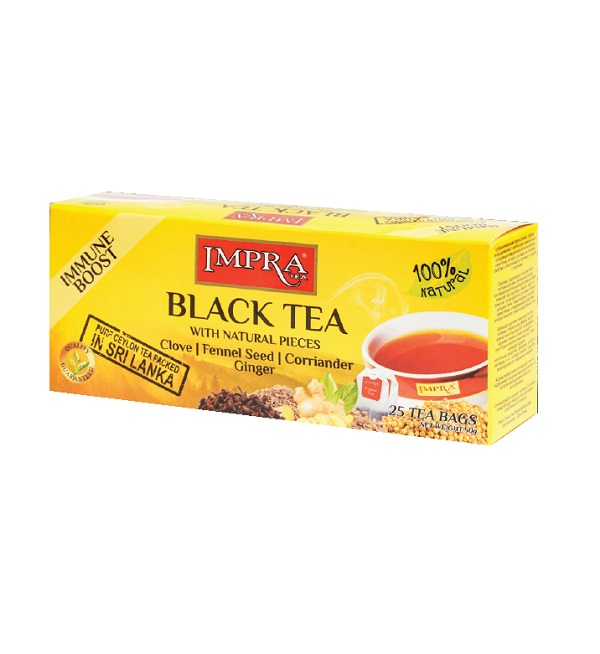 Чай ИМПРА 25 пакетиков, для укрепления иммунитета, черный с натуральными специями *24