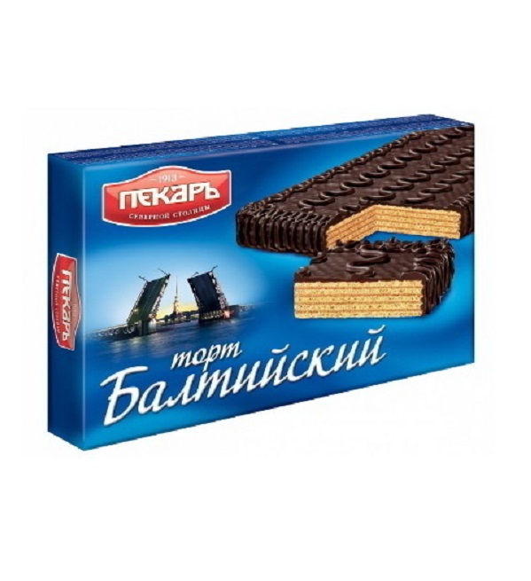 Торт БАЛТИЙСКИЙ 290 г вафельный (КФ Крупской) *12